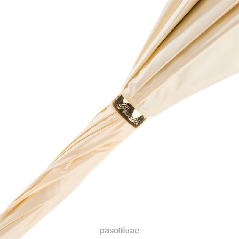 مظلة | 189 52417-11 z5 - مظلة بطباعة جلد الفهد باللون الأبيض الكريمي، قماش مزدوج PASOTTI Z446V424